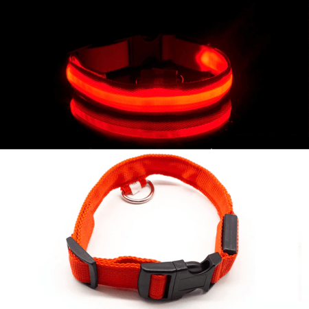 USB Charging/Battery LED Anti-Lost Collar For Dogs